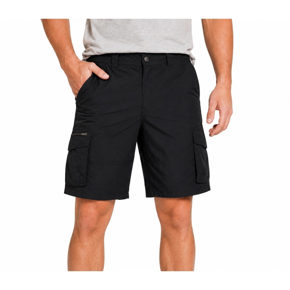Columbia Kestrel Trail Cargo Shorts Black Mens 38x10 Gorpcore Activewear Dadcore